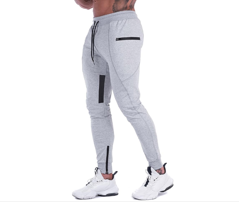 Training Tapered Sweatpants for Man Dropshipping Breathable Pants With Zipper Pockets