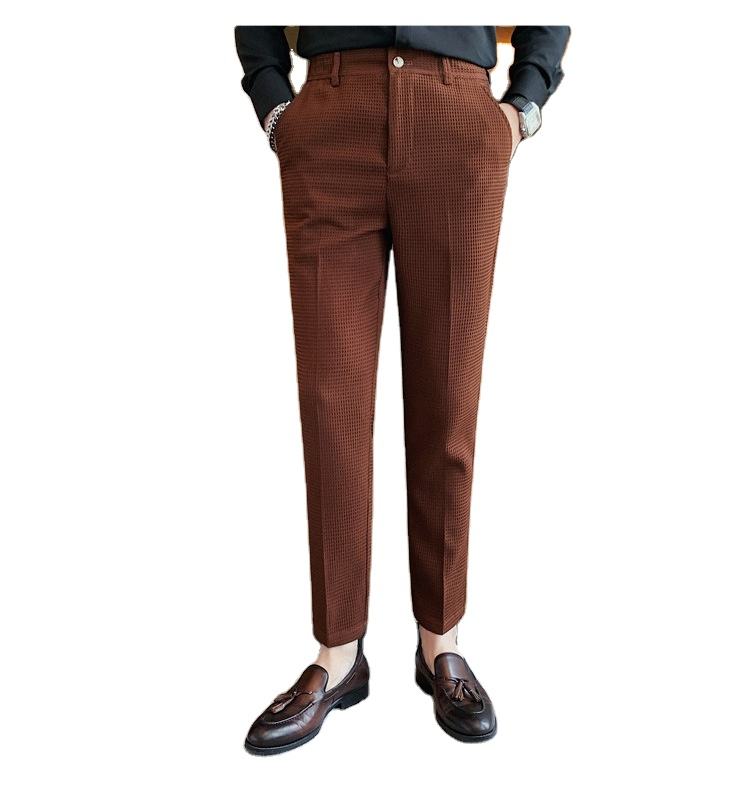 Spring and Autumn Business Men's Pants Dropshipping High Quality Comfortable Men's Slim Fit Dress Pants