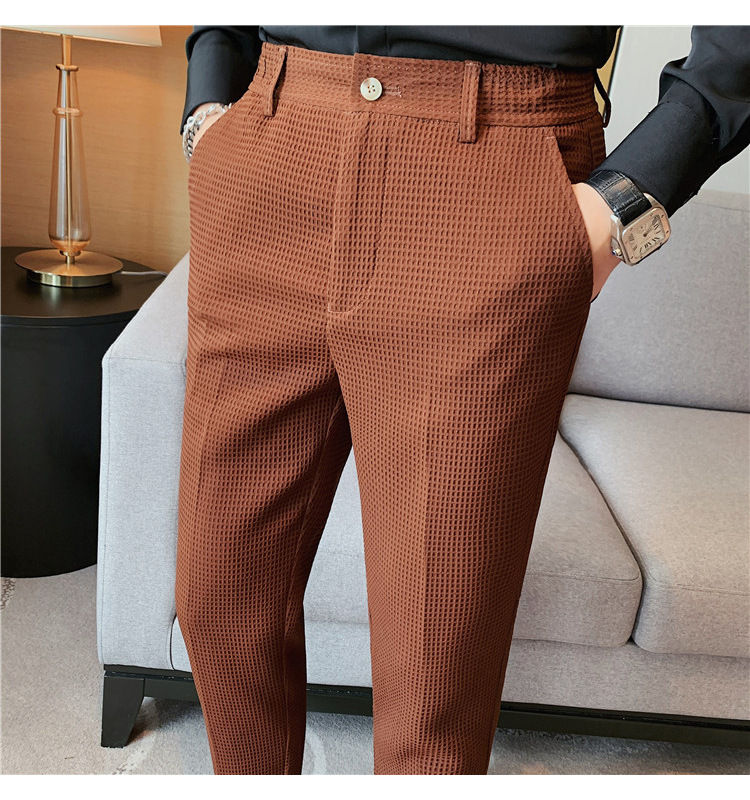 Spring and Autumn Business Men's Pants Dropshipping High Quality Comfortable Men's Slim Fit Dress Pants
