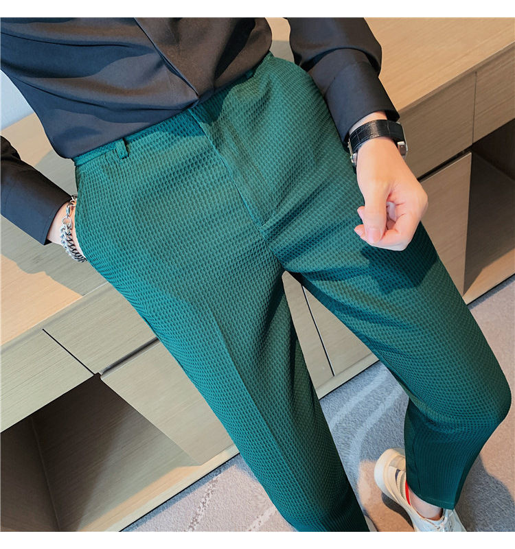 Spring and Autumn Business Men's Pants Dropshipping High Quality Comfortable Men's Slim Fit Dress Pants