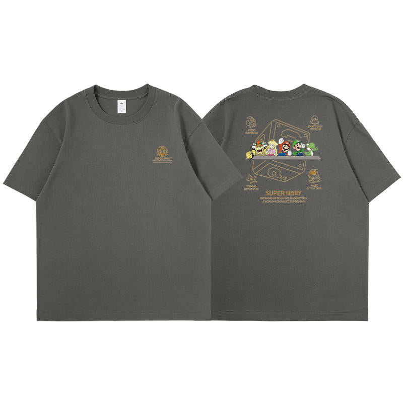 100% Combed Cotton Casual Clothes Men's T-shirt Dropshipping Loose Undershirt for Men and Women
