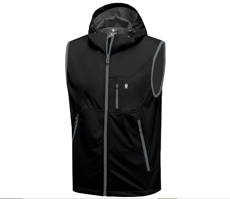 Waterproof Windproof Sleeveless Jacket for Travel Hiking Dropshipping Custom Polyester Spandex Softshell Vest With Hood for Man