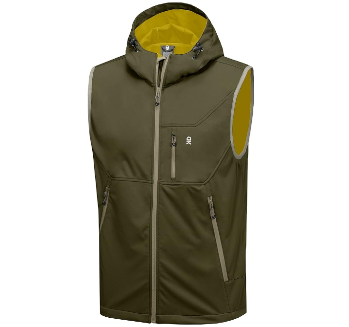 Waterproof Windproof Sleeveless Jacket for Travel Hiking Dropshipping Custom Polyester Spandex Softshell Vest With Hood for Man