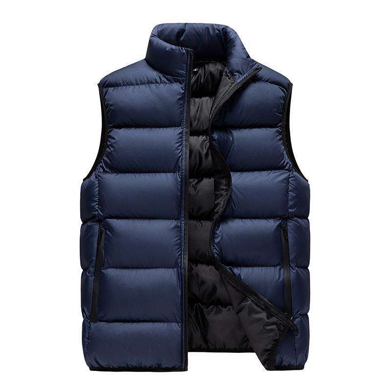 Daily Life Lightweight Down Gilet Cotton Puffer Vest Dropshipping Stand Neck Sleeveless Running Tracksuit Jackets for Man