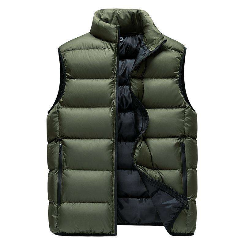 Daily Life Lightweight Down Gilet Cotton Puffer Vest Dropshipping Stand Neck Sleeveless Running Tracksuit Jackets for Man