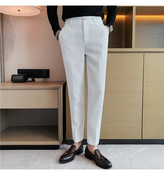 Spring and Autumn Business Men's Pants Dropshipping High Quality Comfortable Men's Slim Fit Dress Pants