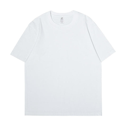 Men's T-shirts Gym Custom Logo 100% Cotton T-shirt Couple Casual Short Sleeved Retro T-shirt Oversize Dropshipping